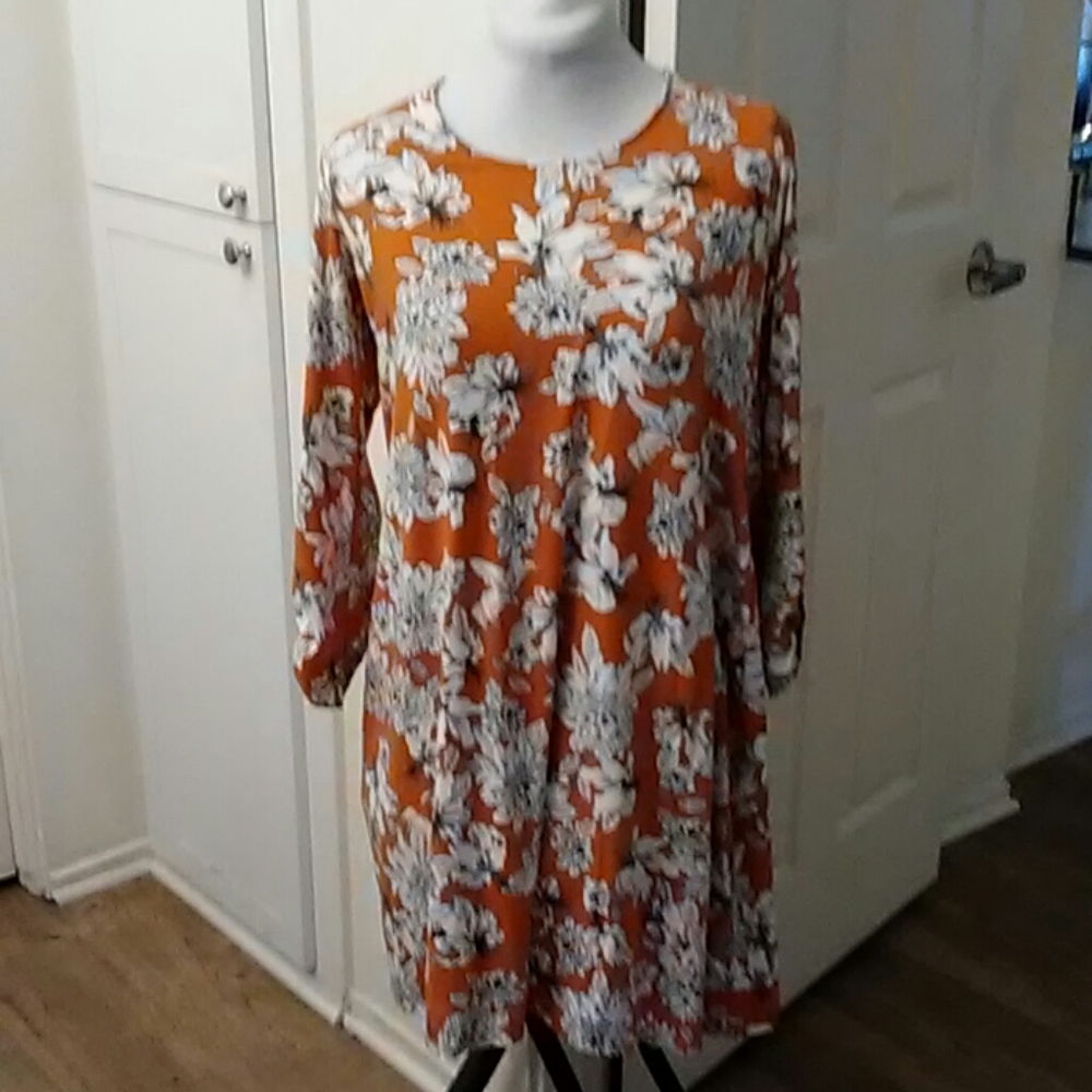 Mustard/floral dress